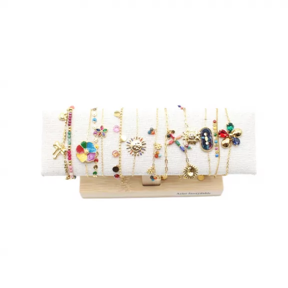 copy of Pack de 12 bracelets acier - argenté noir